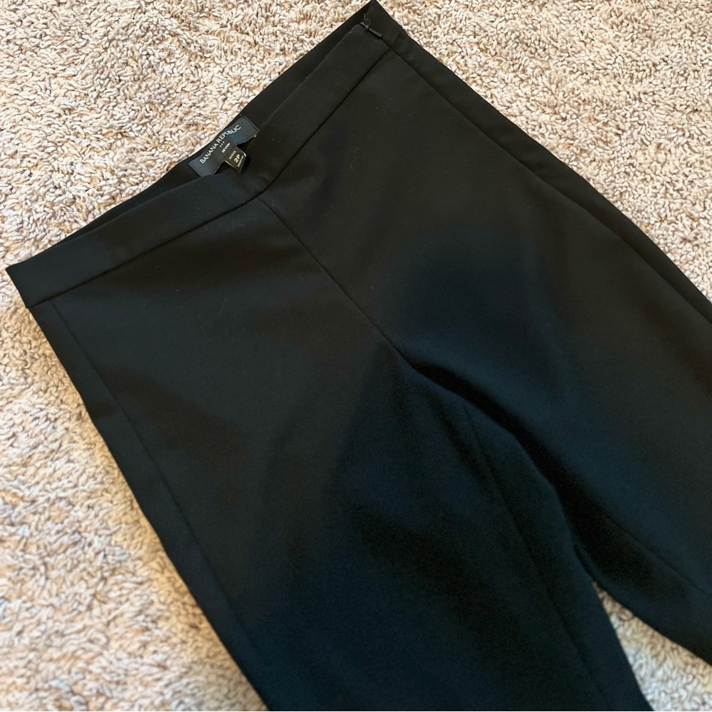 Black trousers with side zipper. SO CUTE and pairs so well with any blouse.